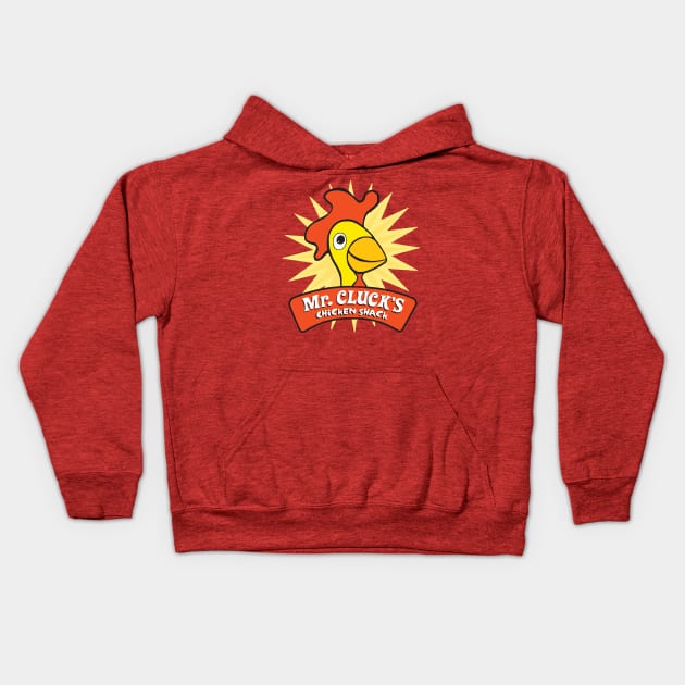 Mr. Cluck's Kids Hoodie by geeklyshirts